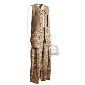 Ivan Grundahl Long Vest & Pants 2pc Set Lagenlook Asymmetric Hem NWT NOS Size M